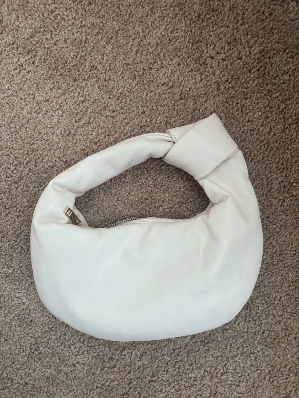 Melie Biiano Cream Knot-Handle Hobo Bag